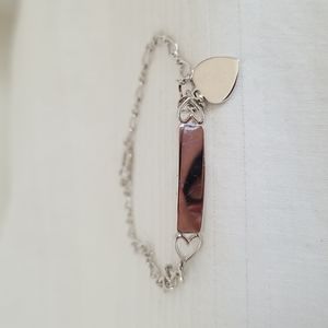 Silver Heart ID Bracelet